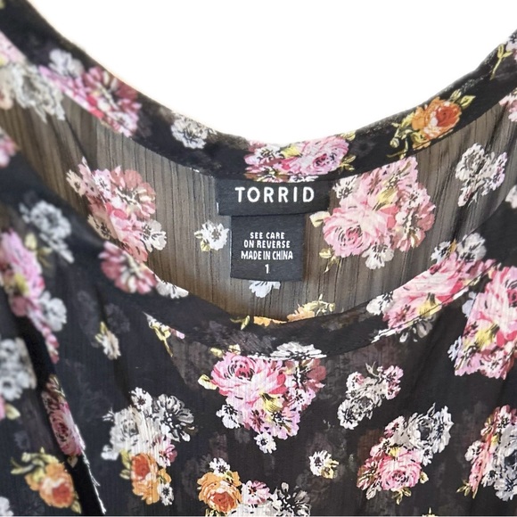 Torrid Sz 1 Sheer Spaghetti Strap Shirt - Picture 2 of 2